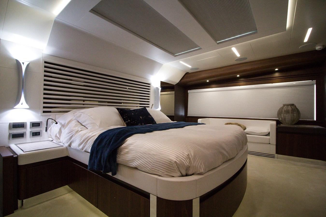 a room with two beds aboard SEDA Yacht for Sale