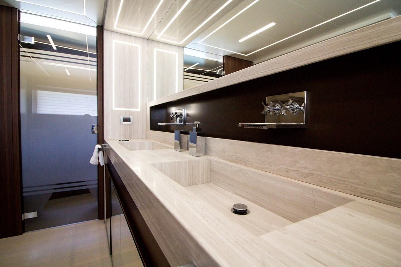 a kitchen with a countertop aboard SEDA Yacht for Sale