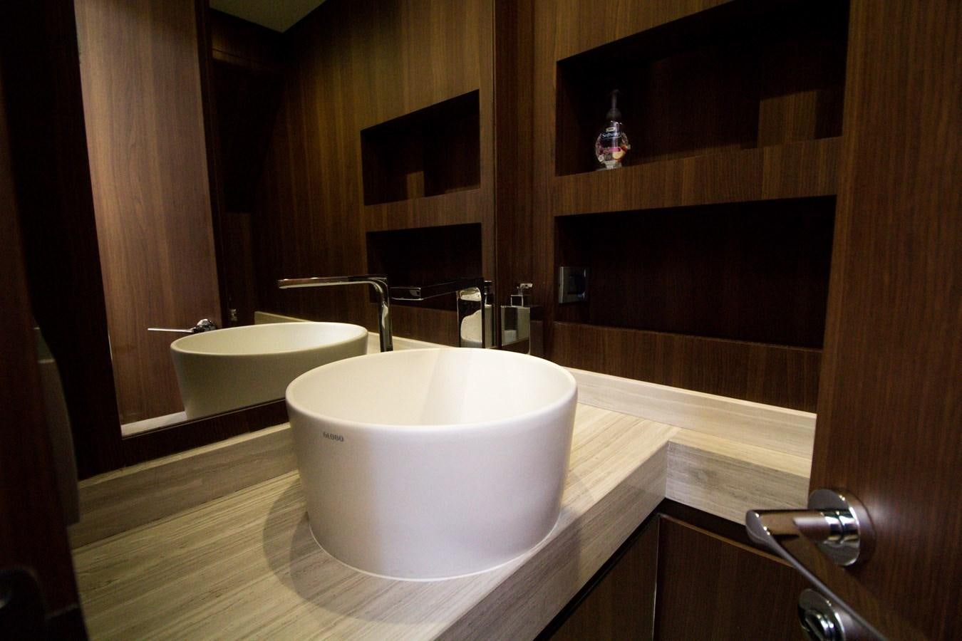 a bathroom with a sink and a bathtub aboard SEDA Yacht for Sale