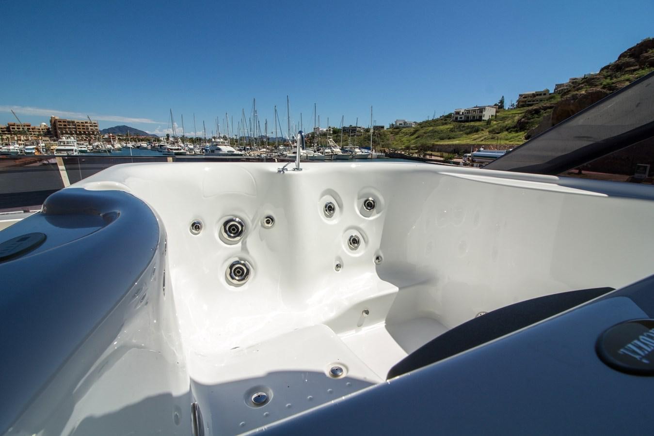 a white car with a large windshield aboard SEDA Yacht for Sale