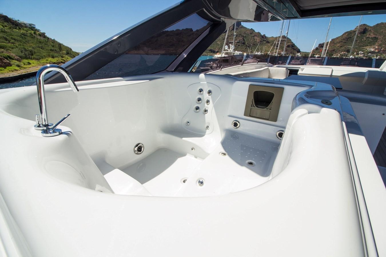 the front of a white car aboard SEDA Yacht for Sale