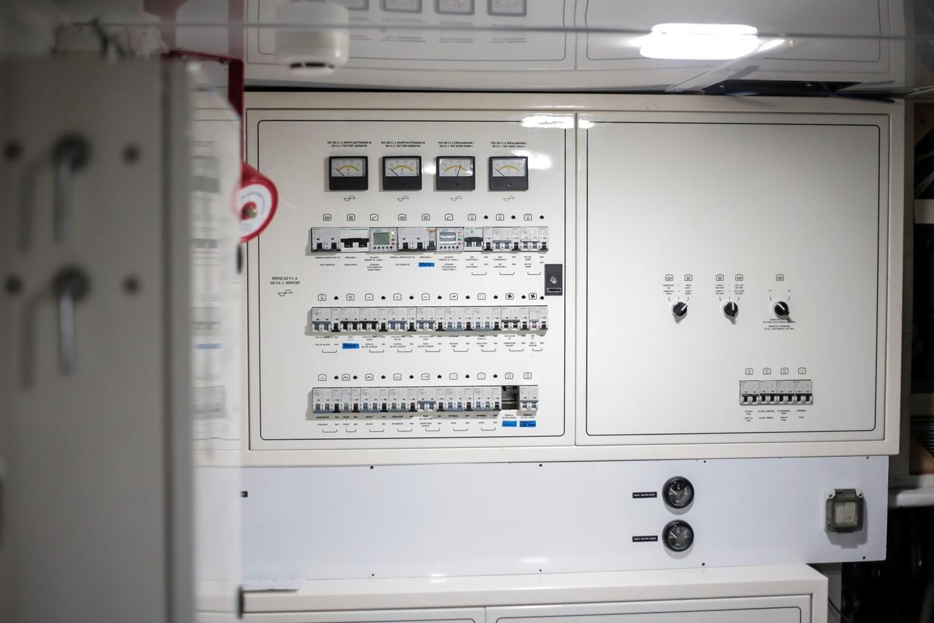 a white electrical box aboard SEDA Yacht for Sale