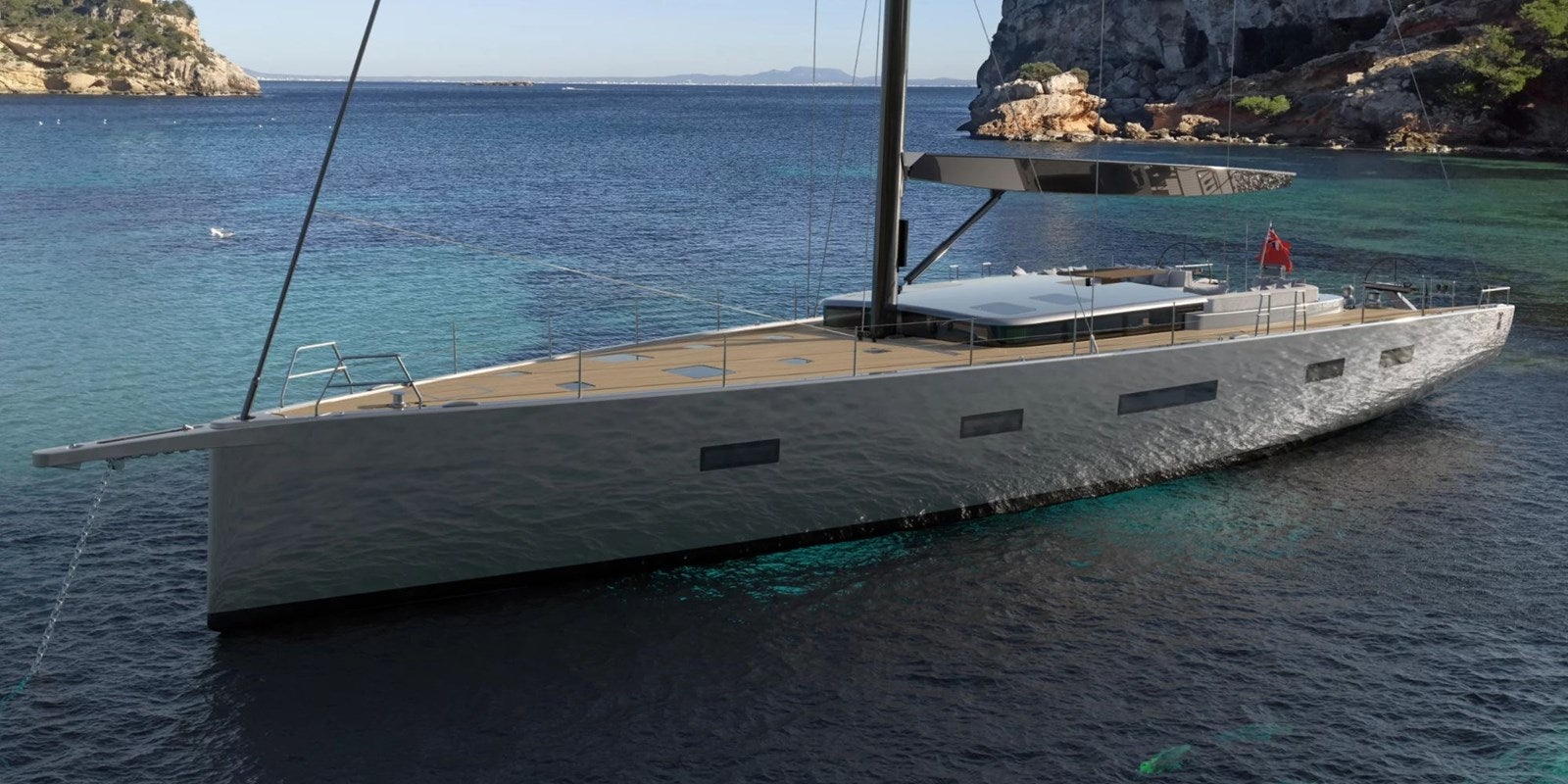 a large ship in the water aboard W Yacht for Sale