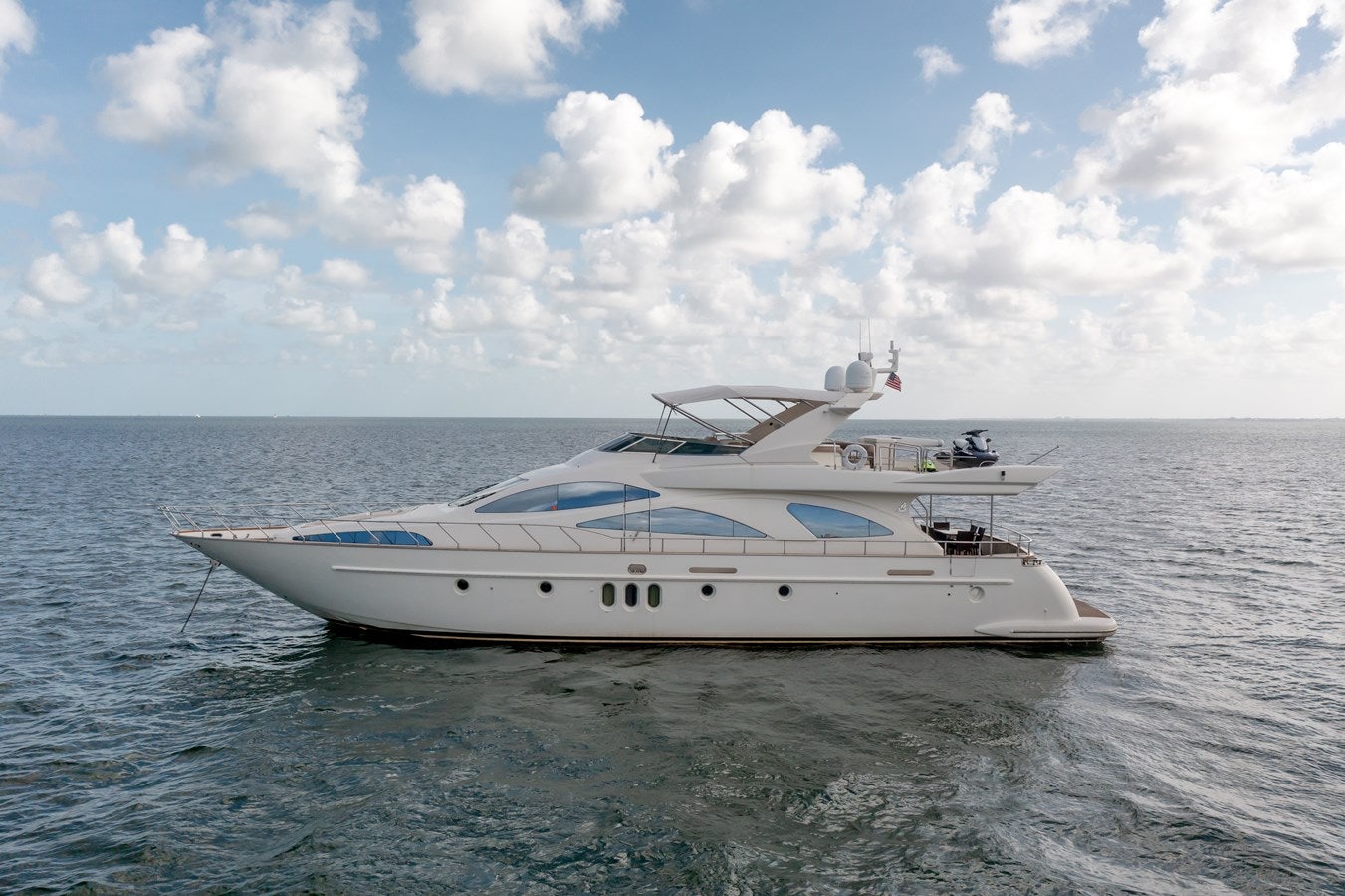 a white yacht in the water aboard AZIMUT 80 2003 Yacht for Sale