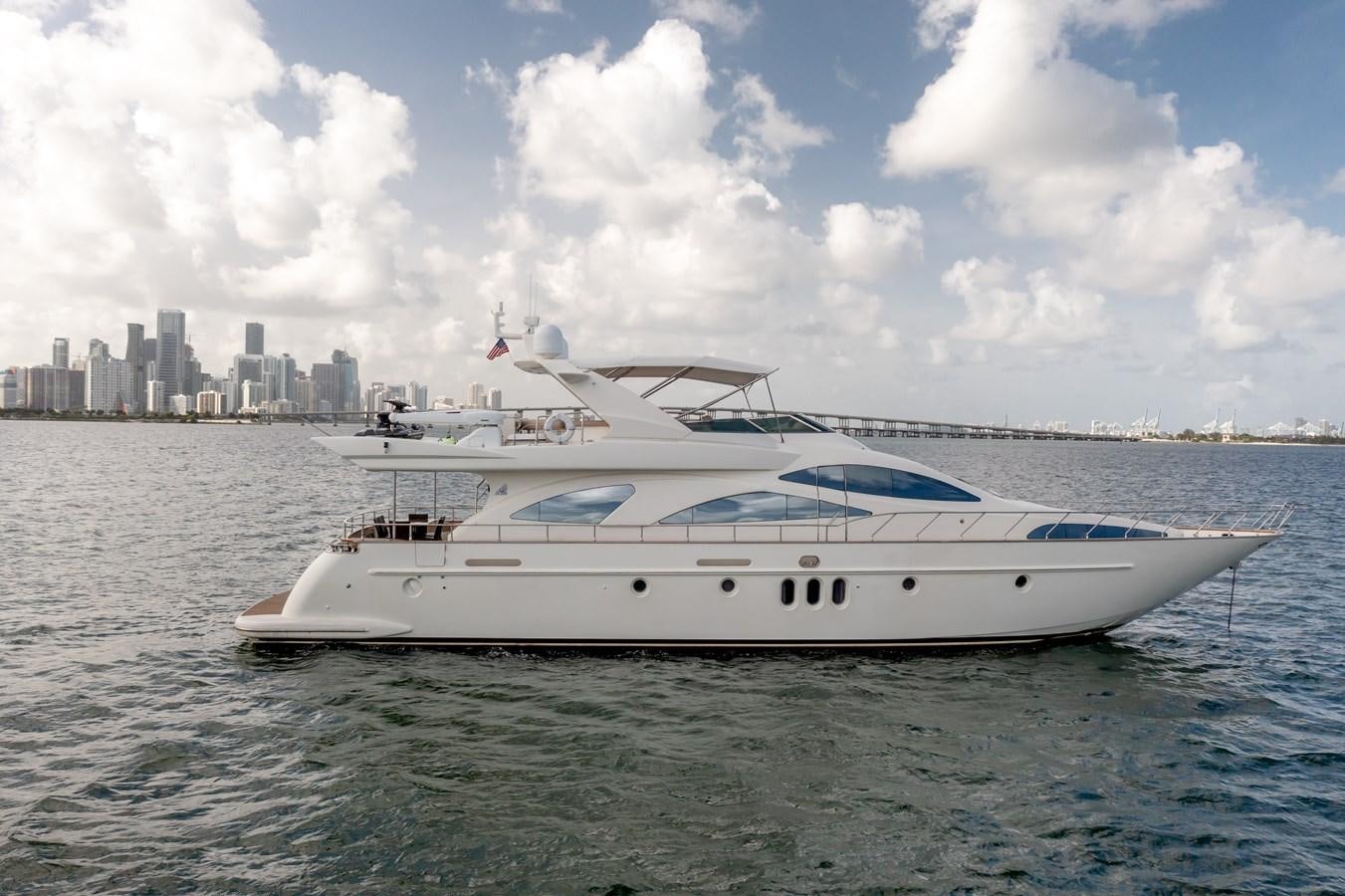 a white yacht in the water aboard AZIMUT 80 2003 Yacht for Sale