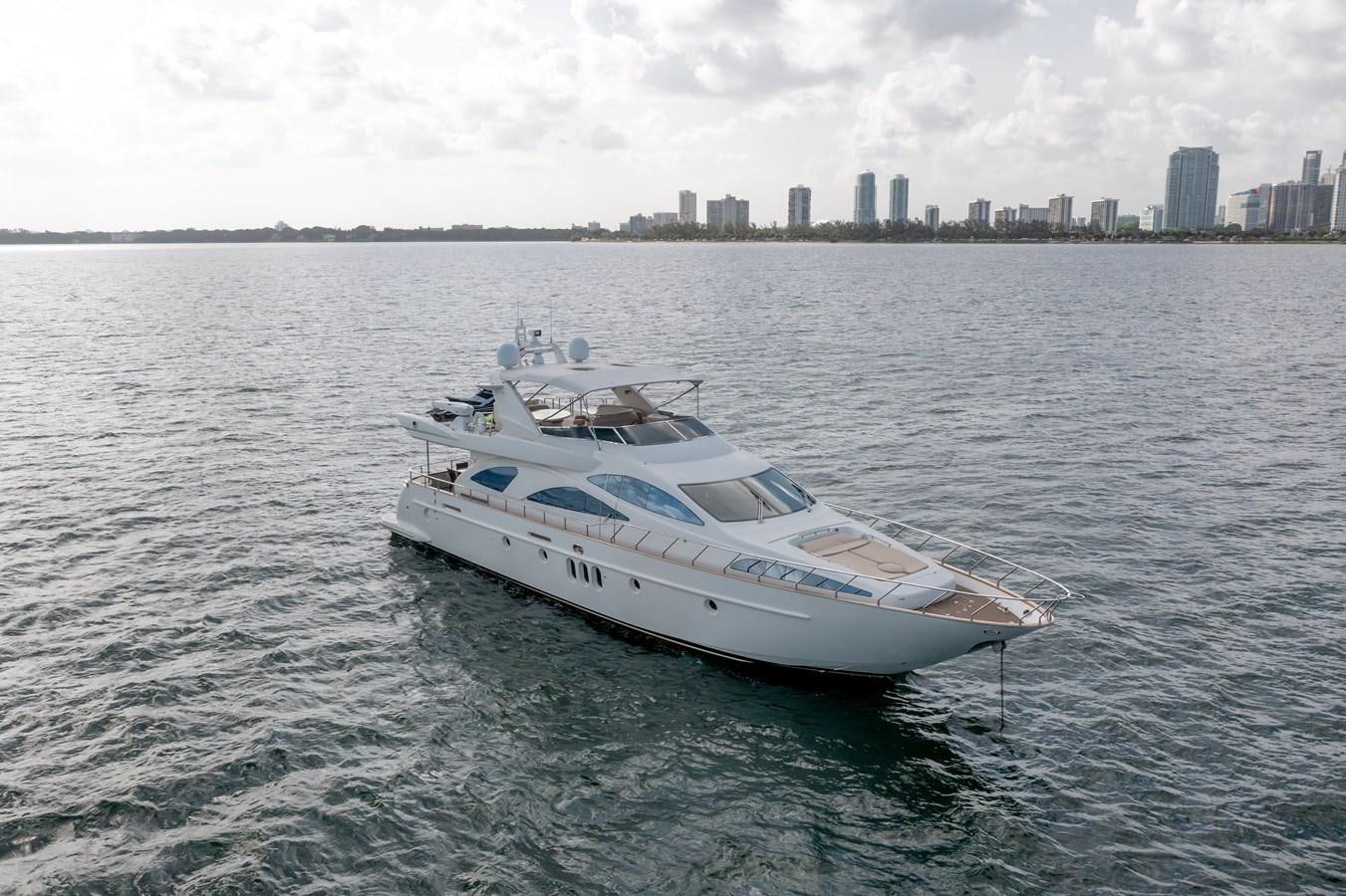 a boat in the water aboard AZIMUT 80 2003 Yacht for Sale