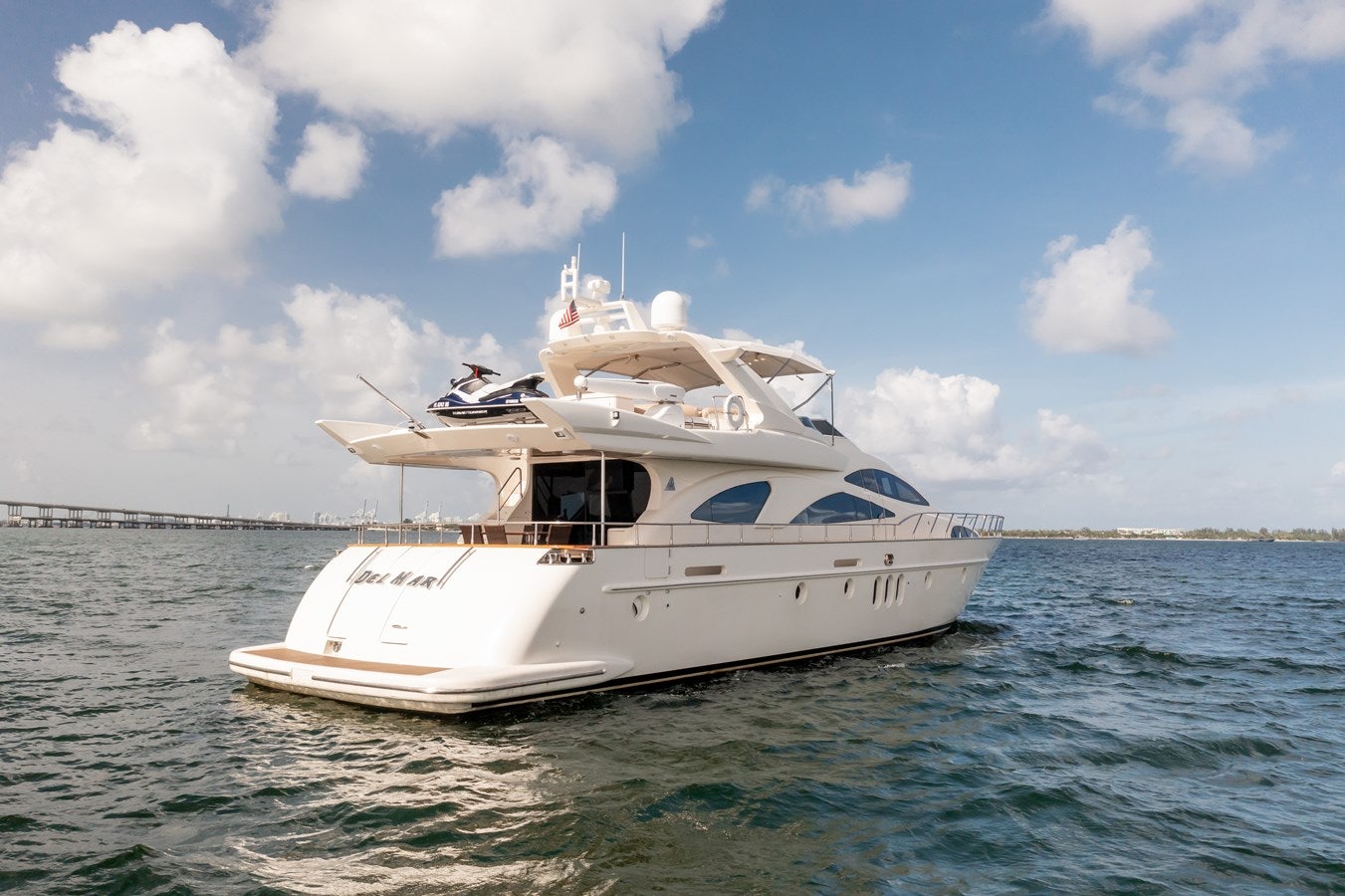 a boat on the water aboard AZIMUT 80 2003 Yacht for Sale