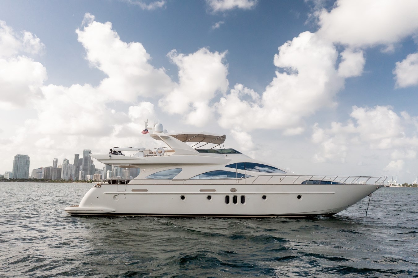 a yacht in the water aboard AZIMUT 80 2003 Yacht for Sale