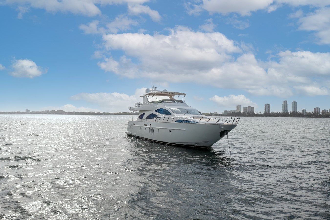 a boat on the water aboard AZIMUT 80 2003 Yacht for Sale