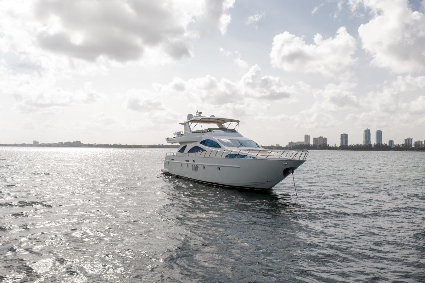 a boat on the water aboard AZIMUT 80 2003 Yacht for Sale