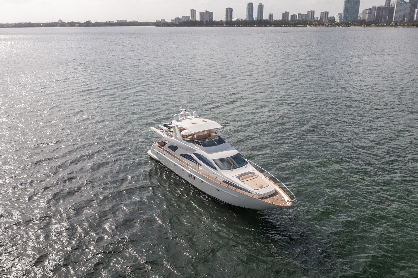 a boat on the water aboard AZIMUT 80 2003 Yacht for Sale