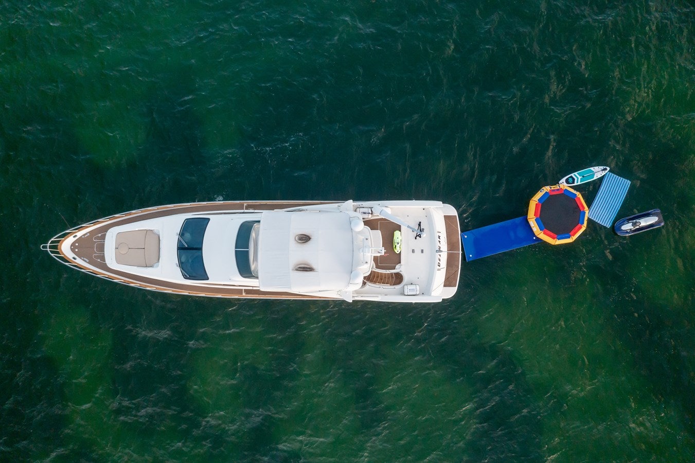 a boat in the water aboard AZIMUT 80 2003 Yacht for Sale