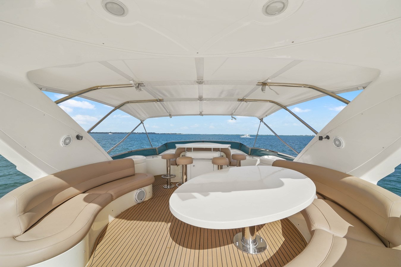 inside of a boat aboard AZIMUT 80 2003 Yacht for Sale