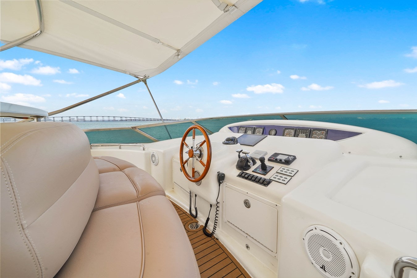 the cockpit of an airplane aboard AZIMUT 80 2003 Yacht for Sale