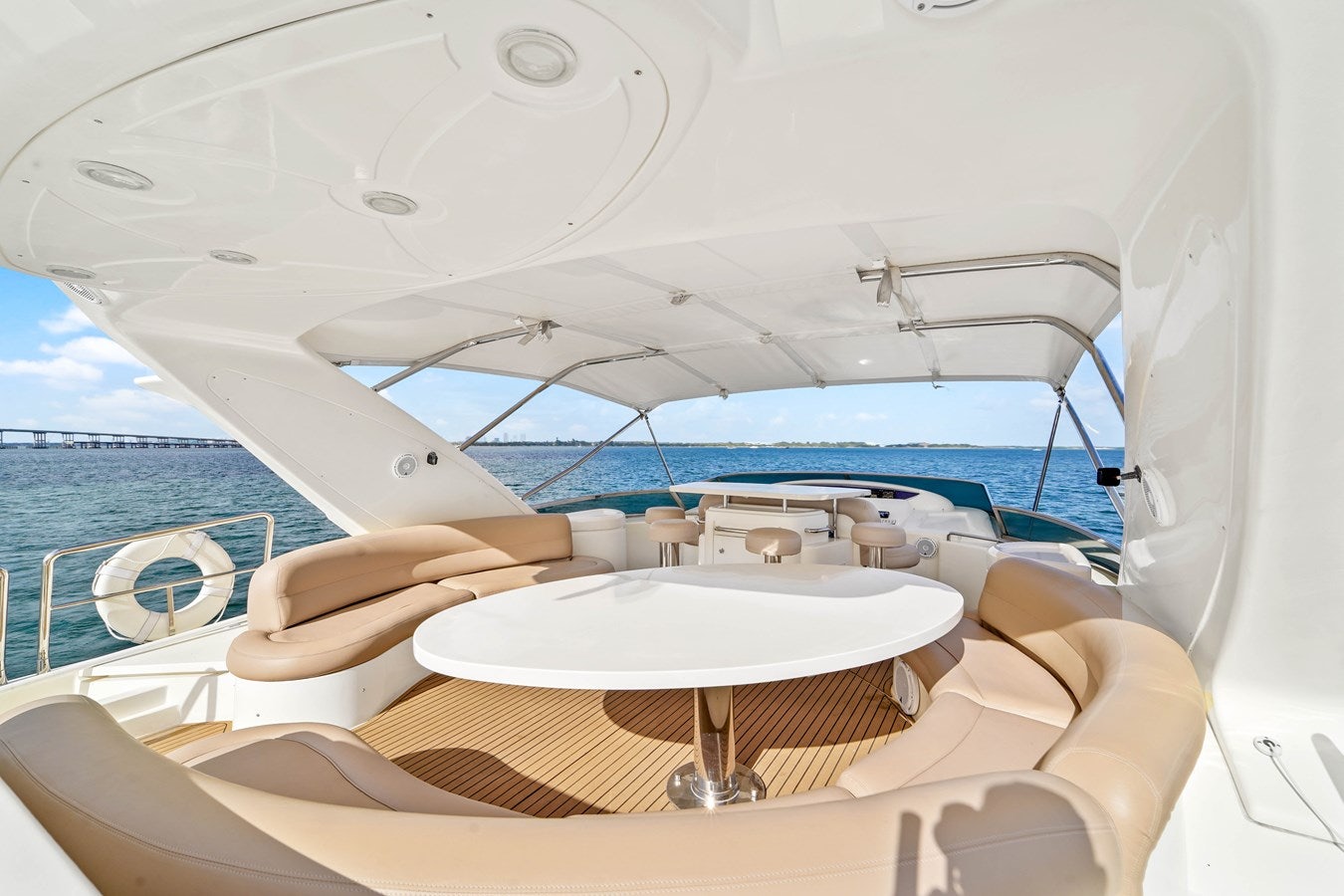 a boat on the water aboard AZIMUT 80 2003 Yacht for Sale