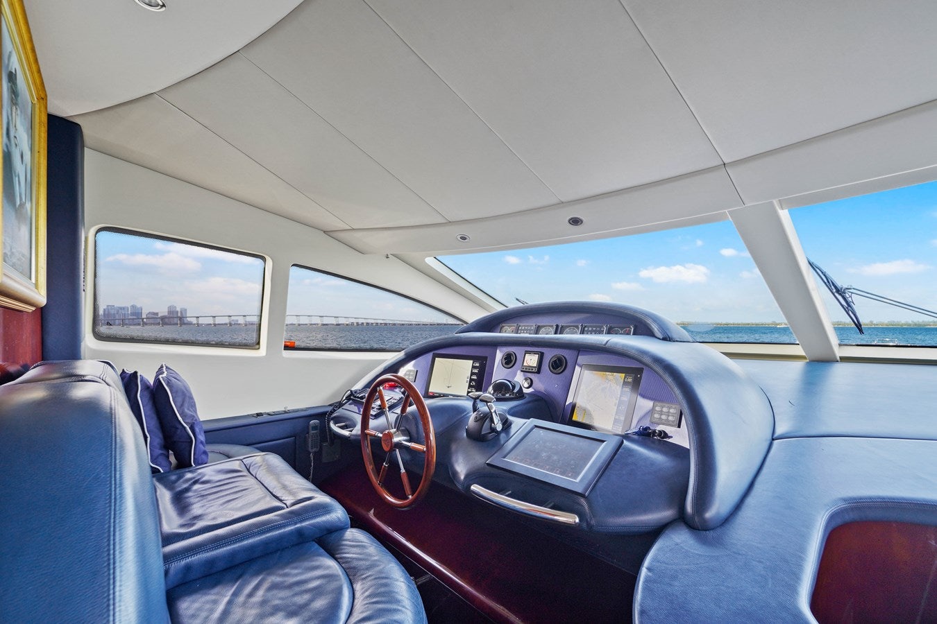 inside of a car aboard AZIMUT 80 2003 Yacht for Sale