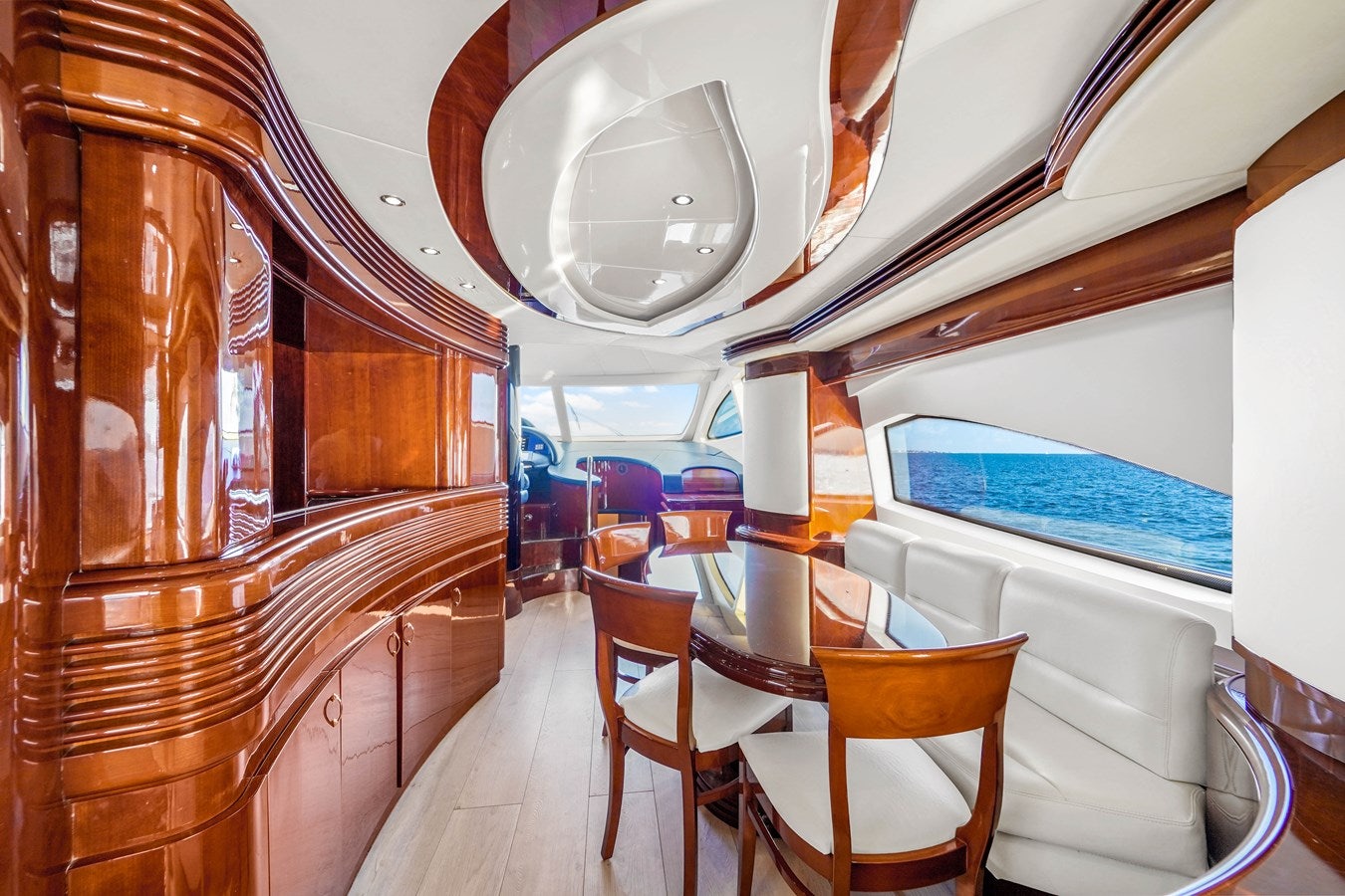 inside of a boat aboard AZIMUT 80 2003 Yacht for Sale
