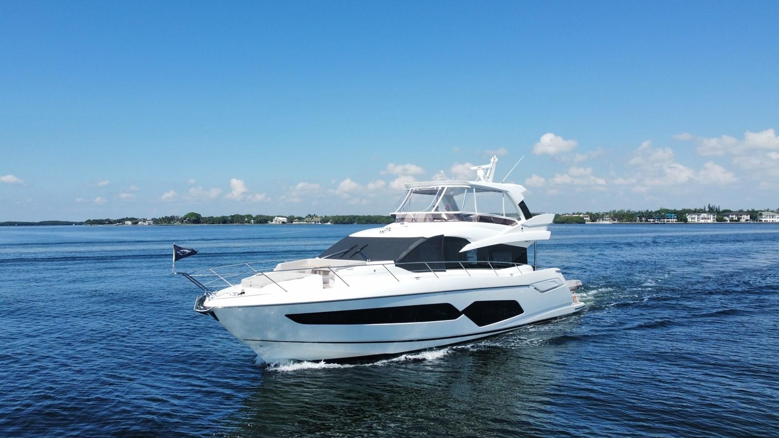 a white yacht in the water aboard 66 MANHATTAN Yacht for Sale