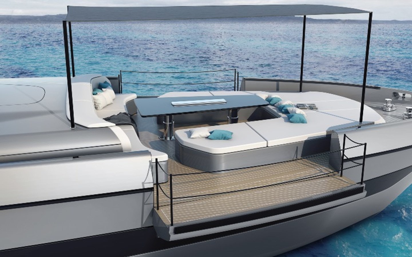 a boat on the water aboard OTAM CUSTOM RANGE 115 Yacht for Sale