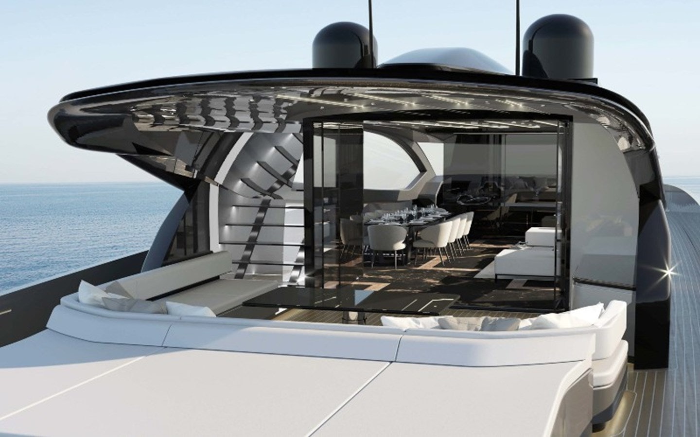a boat on the water aboard OTAM CUSTOM RANGE 115 Yacht for Sale