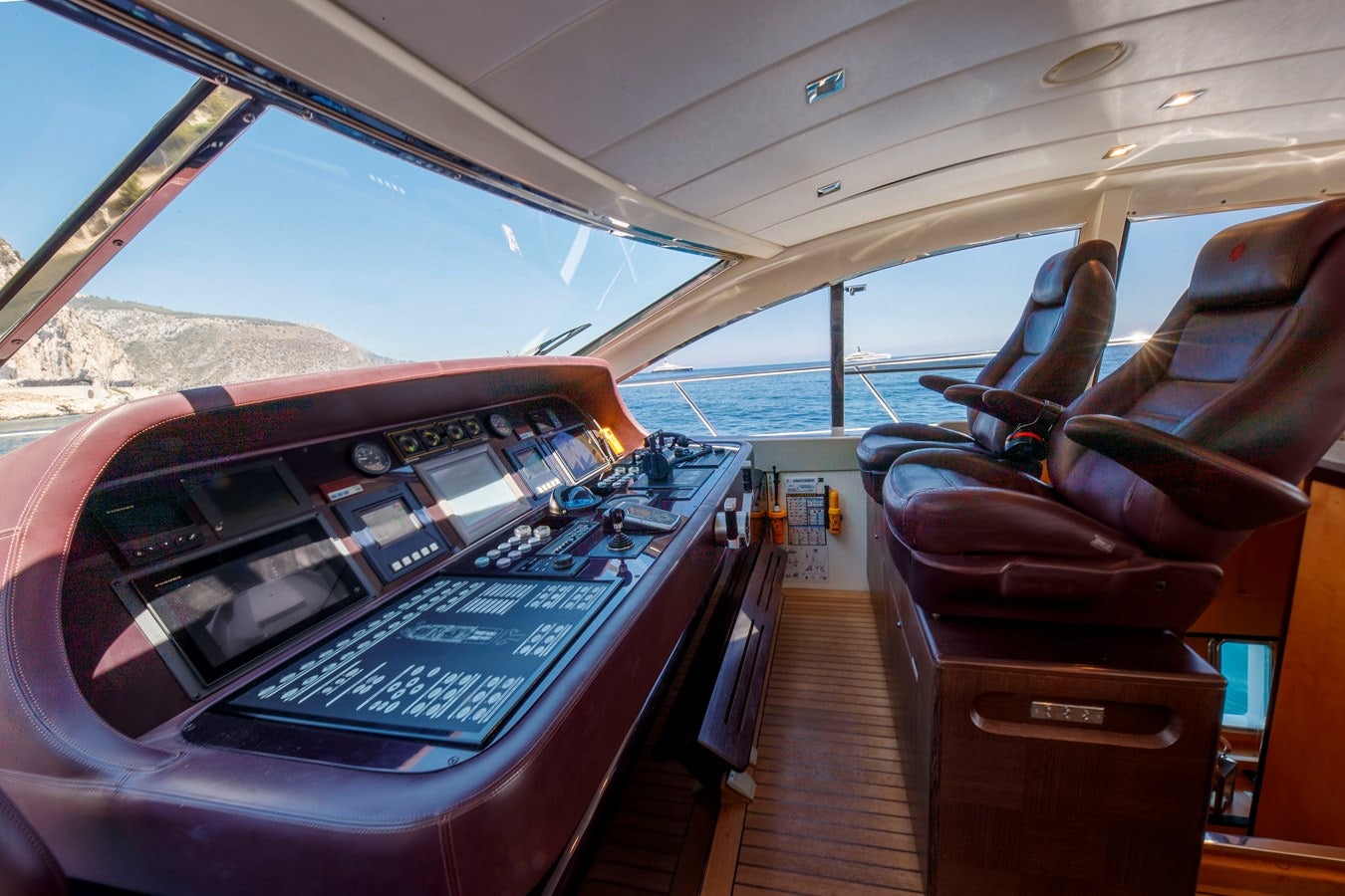 inside of a car aboard ULTIMA BEACH Yacht for Sale
