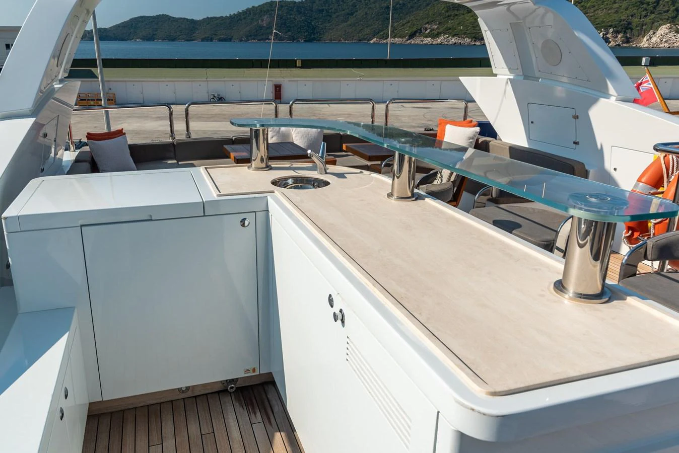 a large white machine aboard ASYA Yacht for Sale