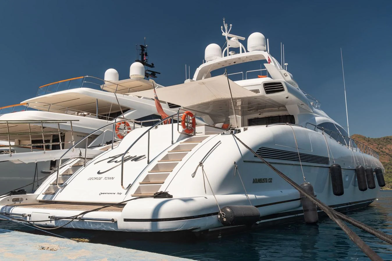 a large white yacht aboard ASYA Yacht for Sale