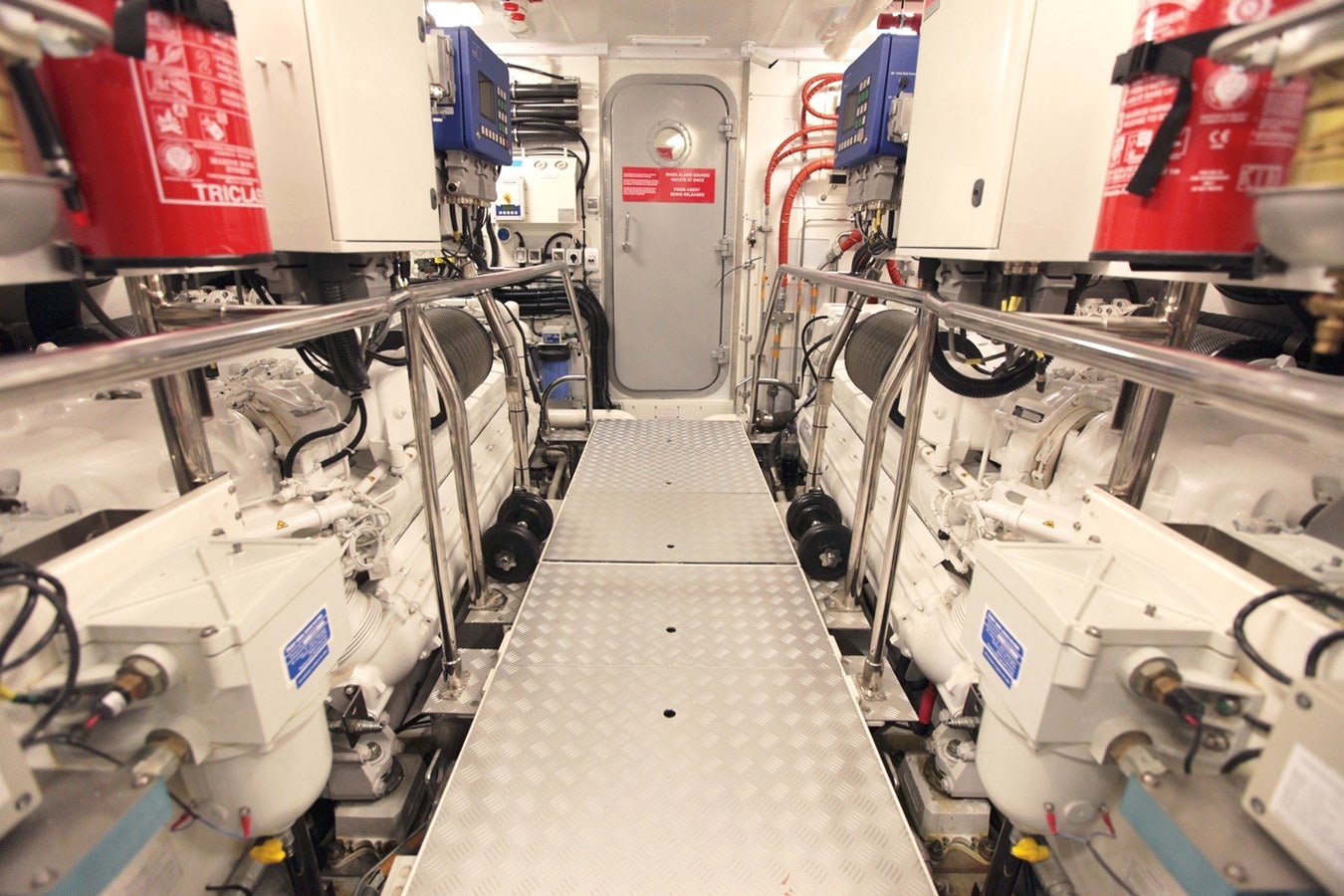 a room with machinery aboard SEABEACH Yacht for Sale