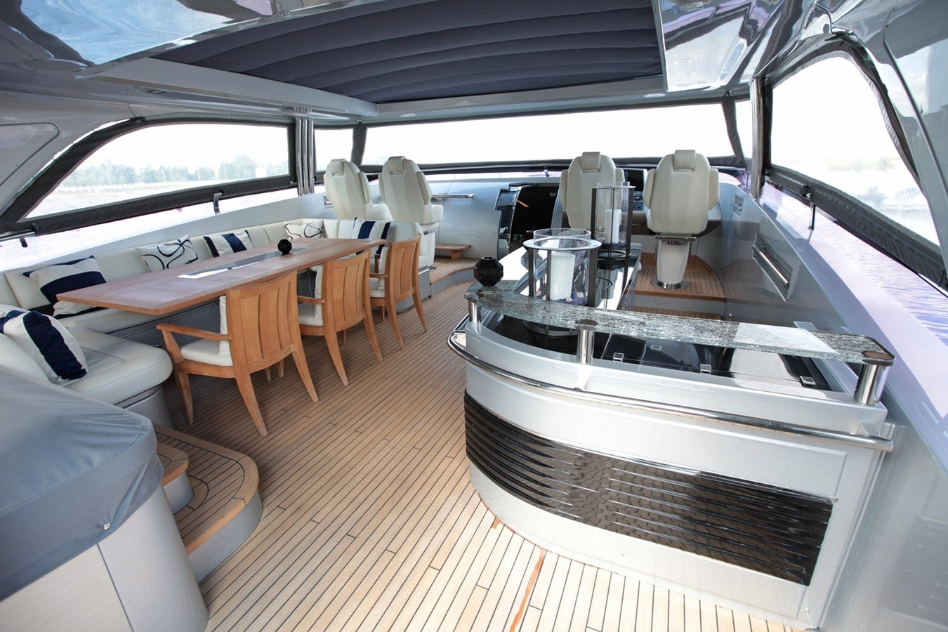 inside of a boat aboard SEABEACH Yacht for Sale