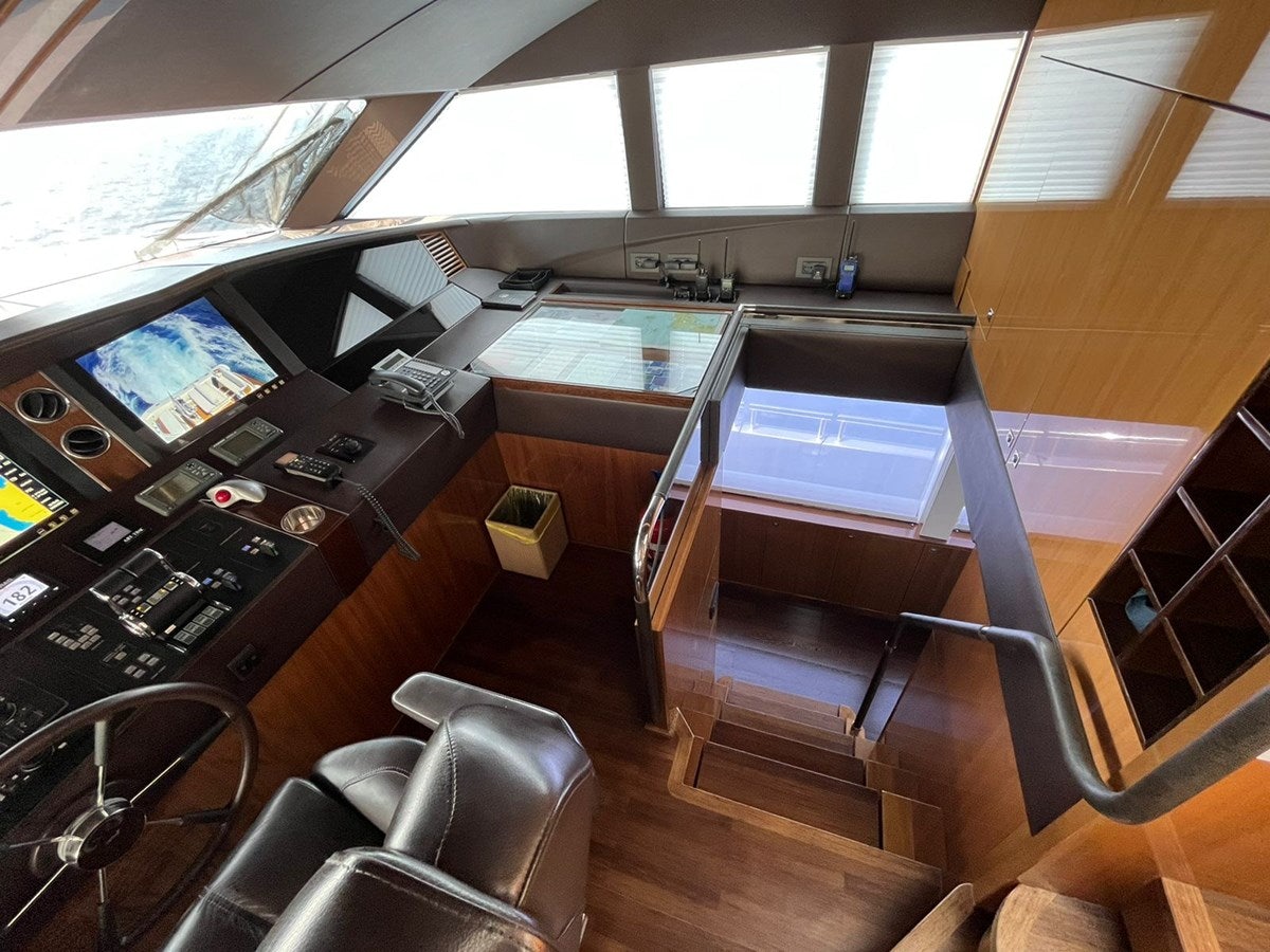 a room with a desk and a computer aboard SEABEACH Yacht for Sale