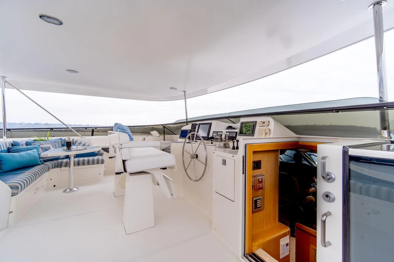 inside of a vehicle aboard SHADOWFAX Yacht for Sale