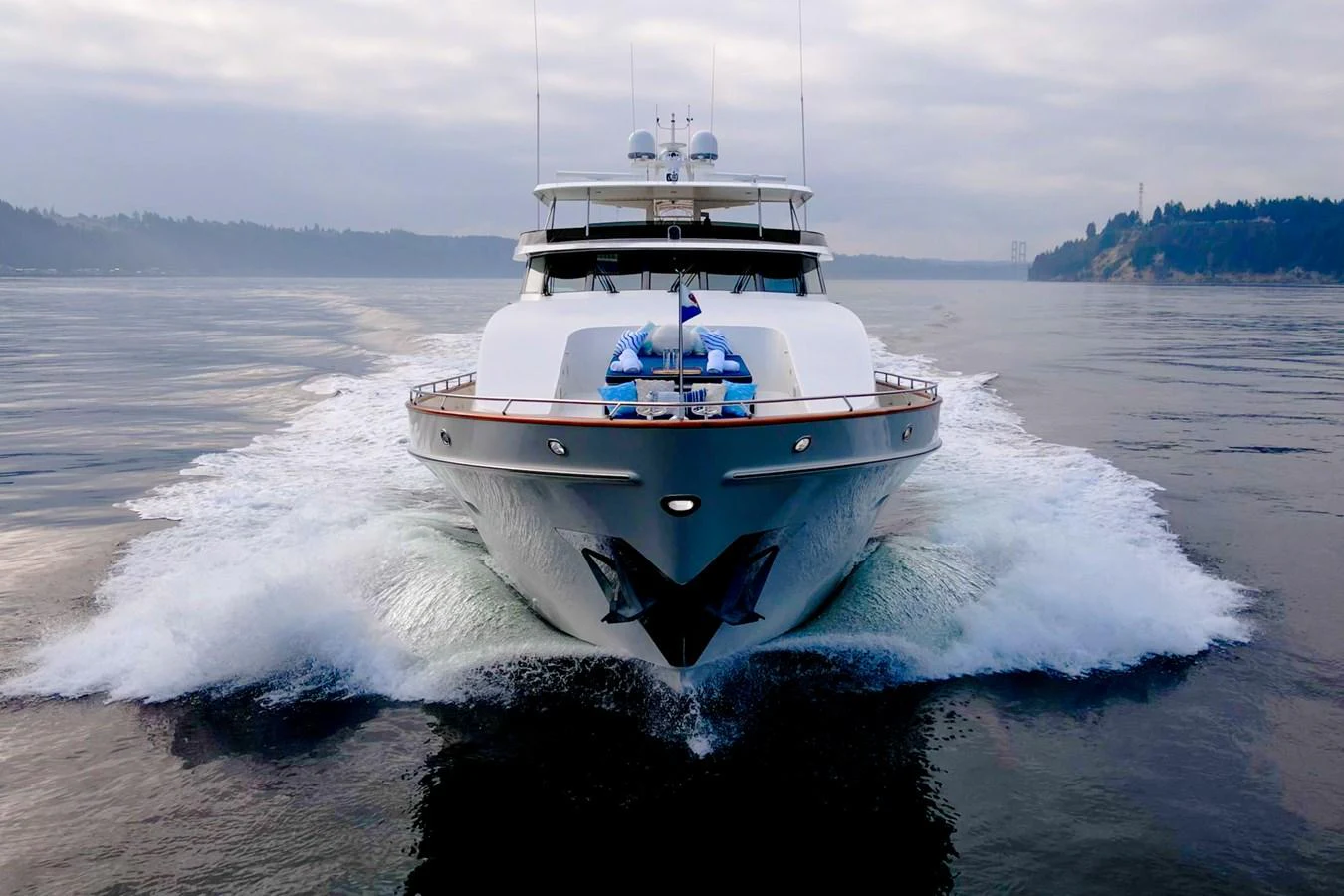 a boat on the water aboard SHADOWFAX Yacht for Sale