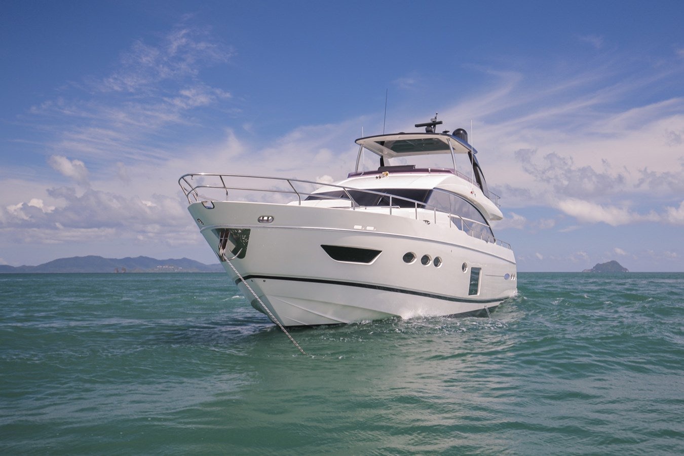 a white yacht in the water aboard SE1 Yacht for Sale