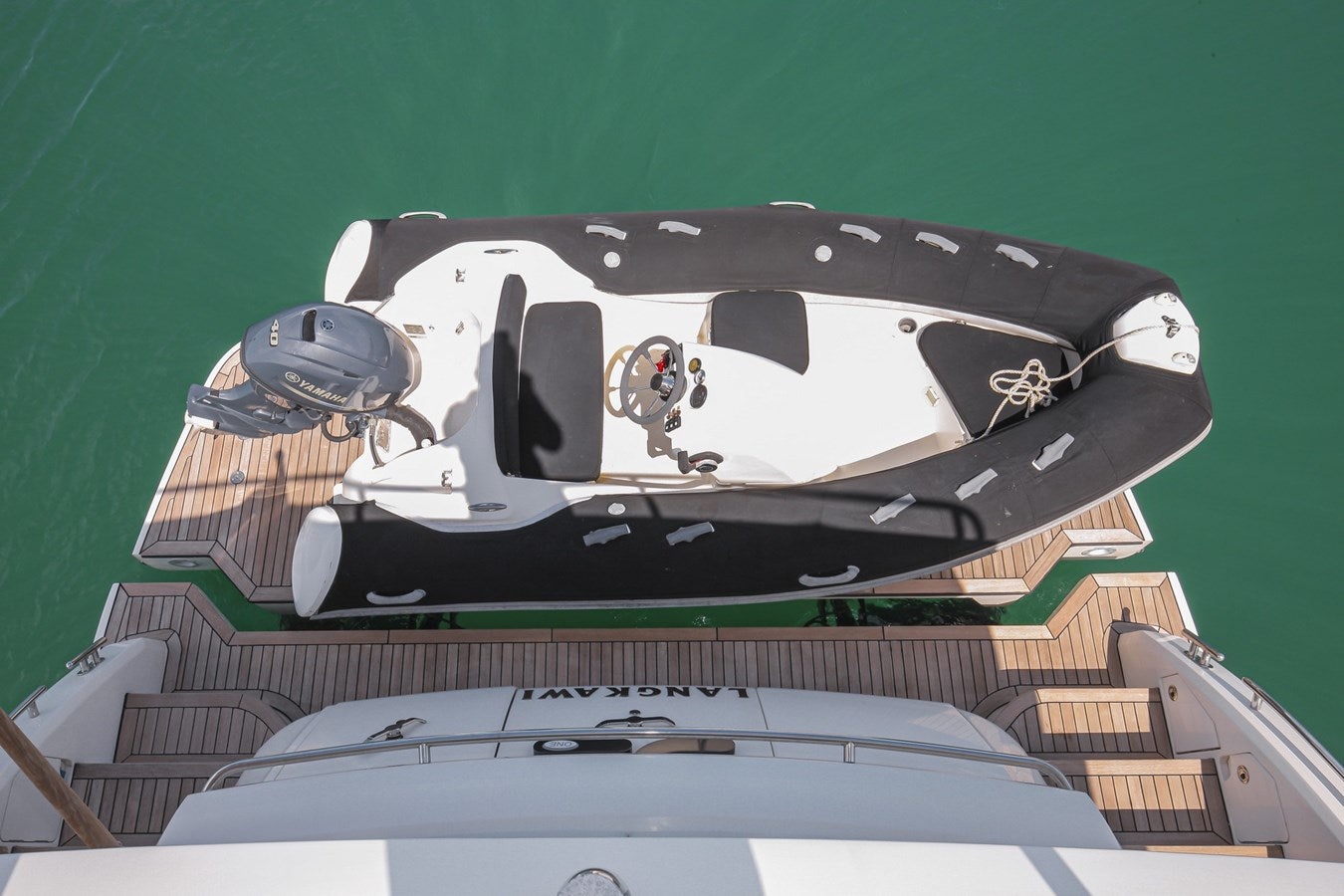 a model of a spaceship aboard SE1 Yacht for Sale