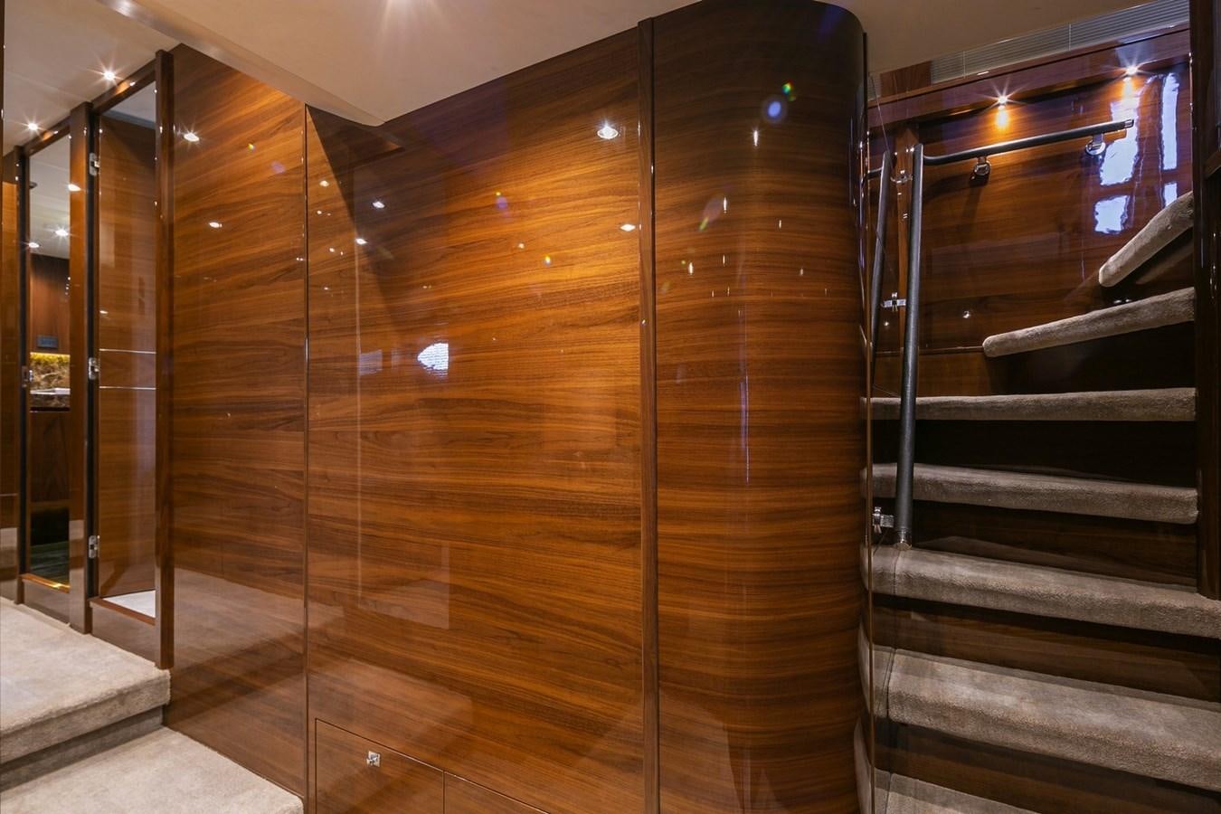 a set of stairs in a building aboard SE1 Yacht for Sale