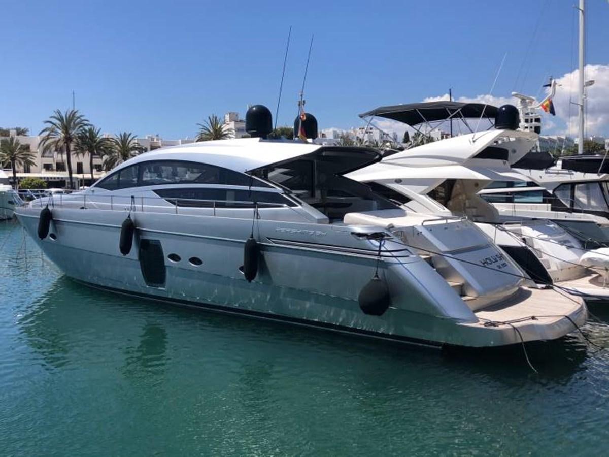 a group of boats are parked in a harbor aboard HOLY SHIT Yacht for Sale