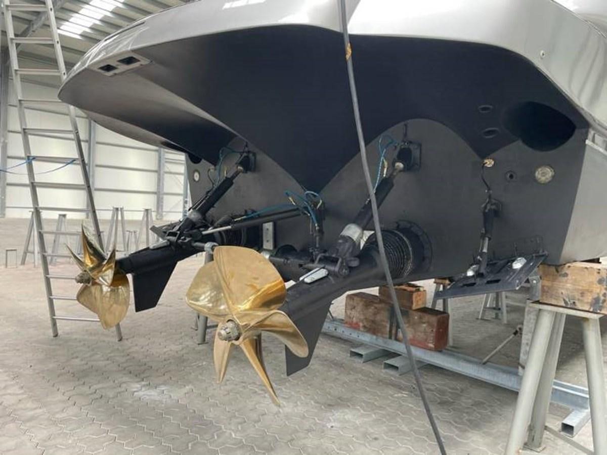 a large black and white satellite dish aboard HOLY SHIT Yacht for Sale