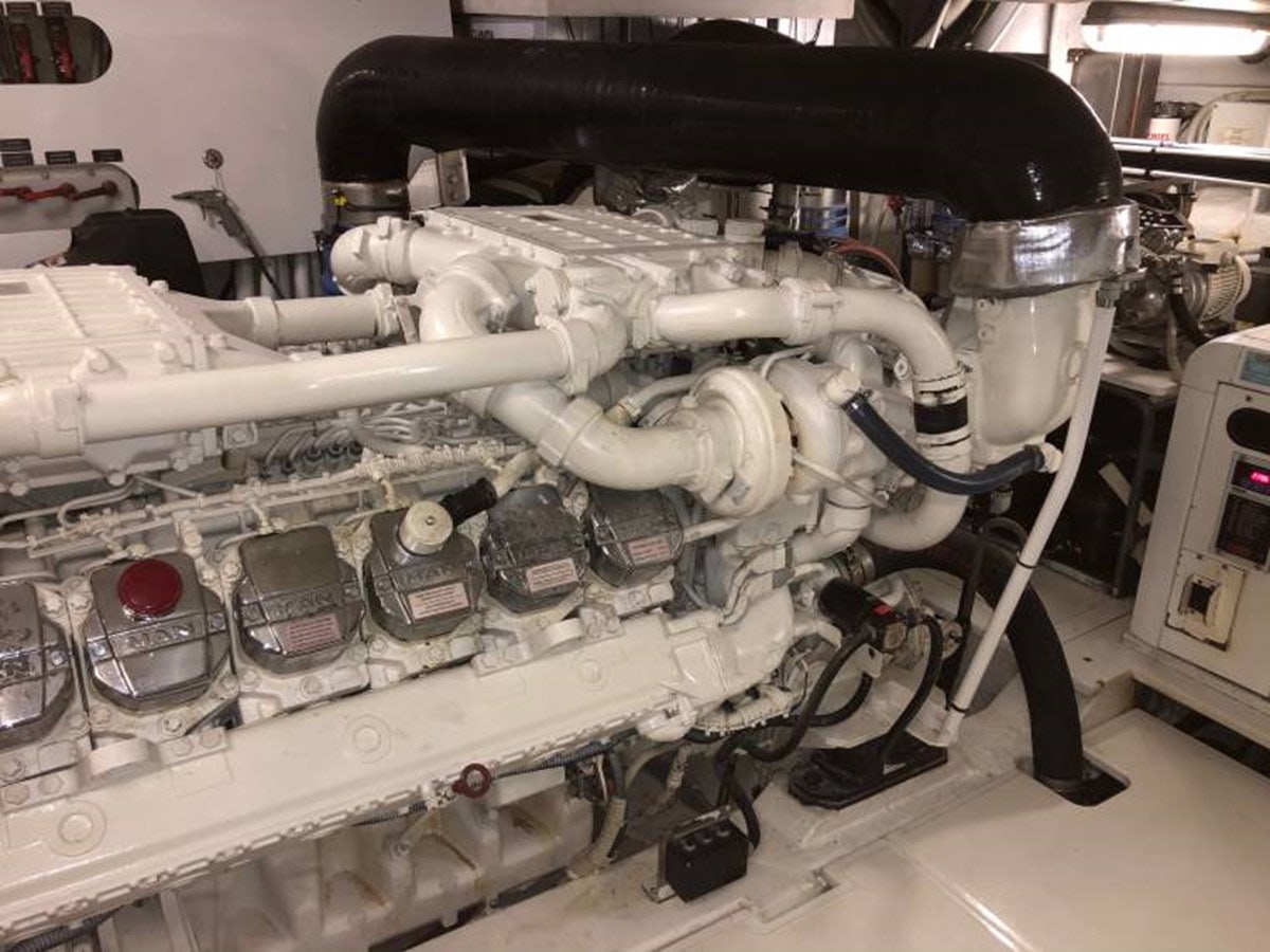 a machine with wires aboard HOLY SHIT Yacht for Sale