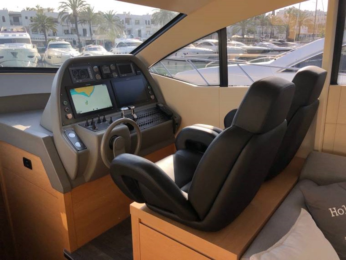 inside of a car aboard HOLY SHIT Yacht for Sale