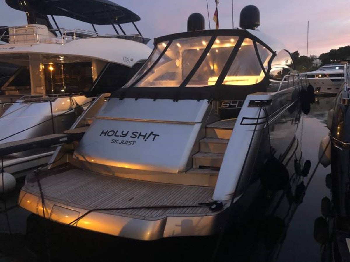 a boat on the water aboard HOLY SHIT Yacht for Sale