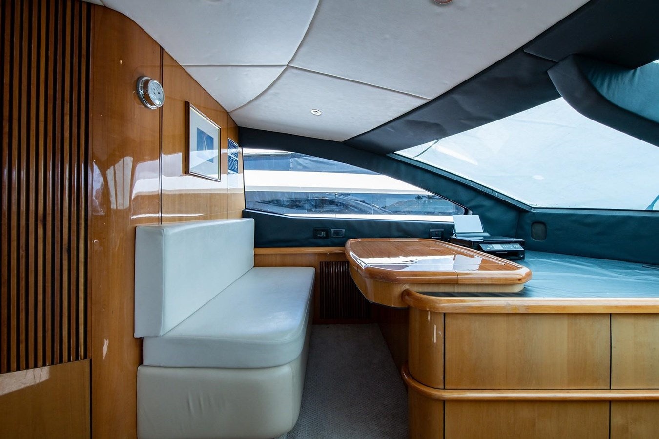 a boat in a room aboard 82 SUNSEEKER MANHATTAN  Yacht for Sale