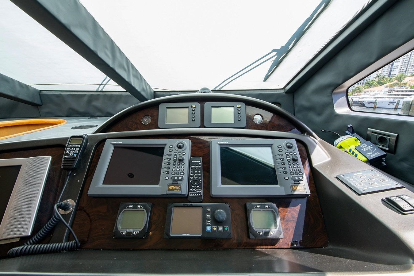 a car with a couple of cell phones in it aboard 82 SUNSEEKER MANHATTAN  Yacht for Sale