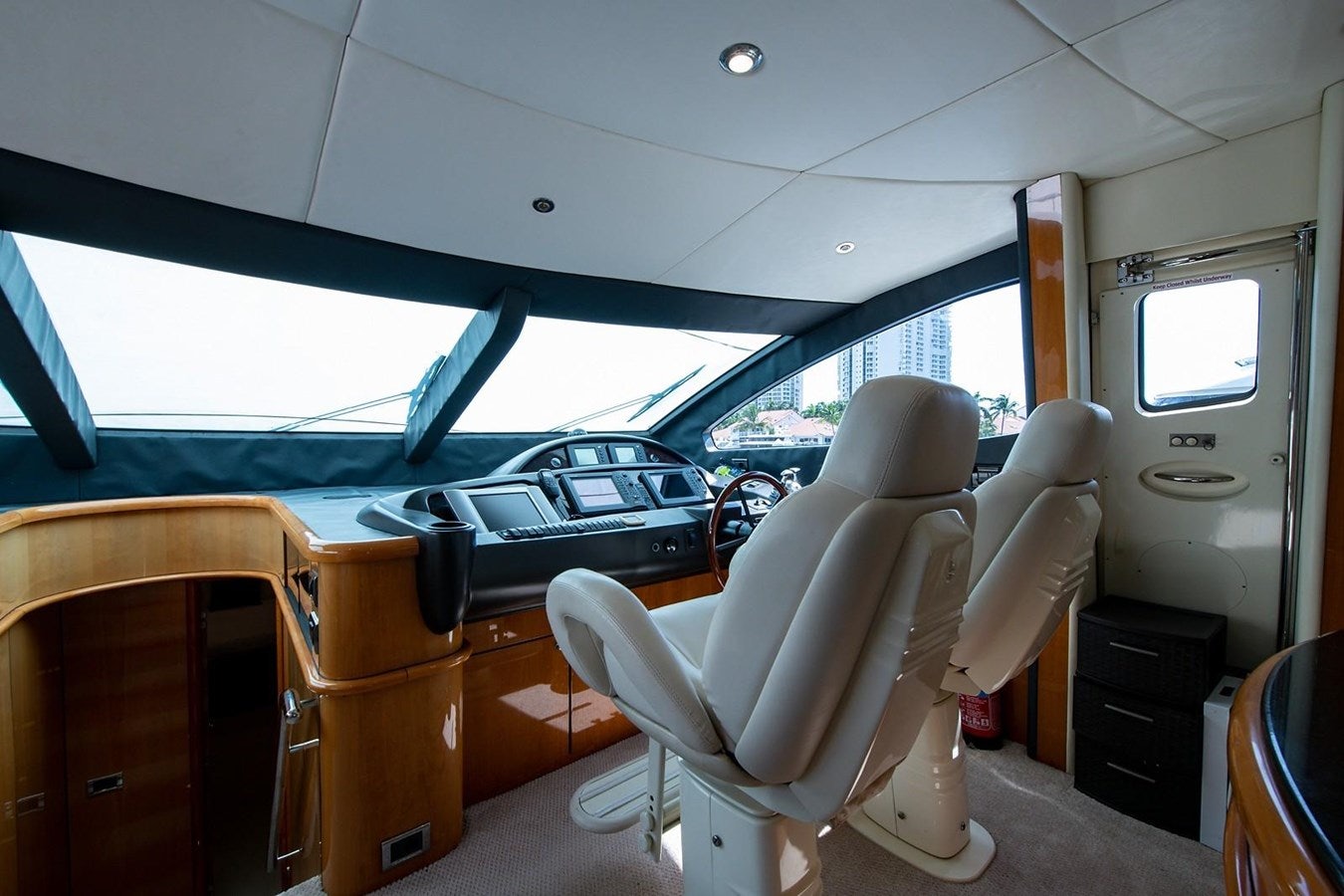 inside of a vehicle aboard 82 SUNSEEKER MANHATTAN  Yacht for Sale