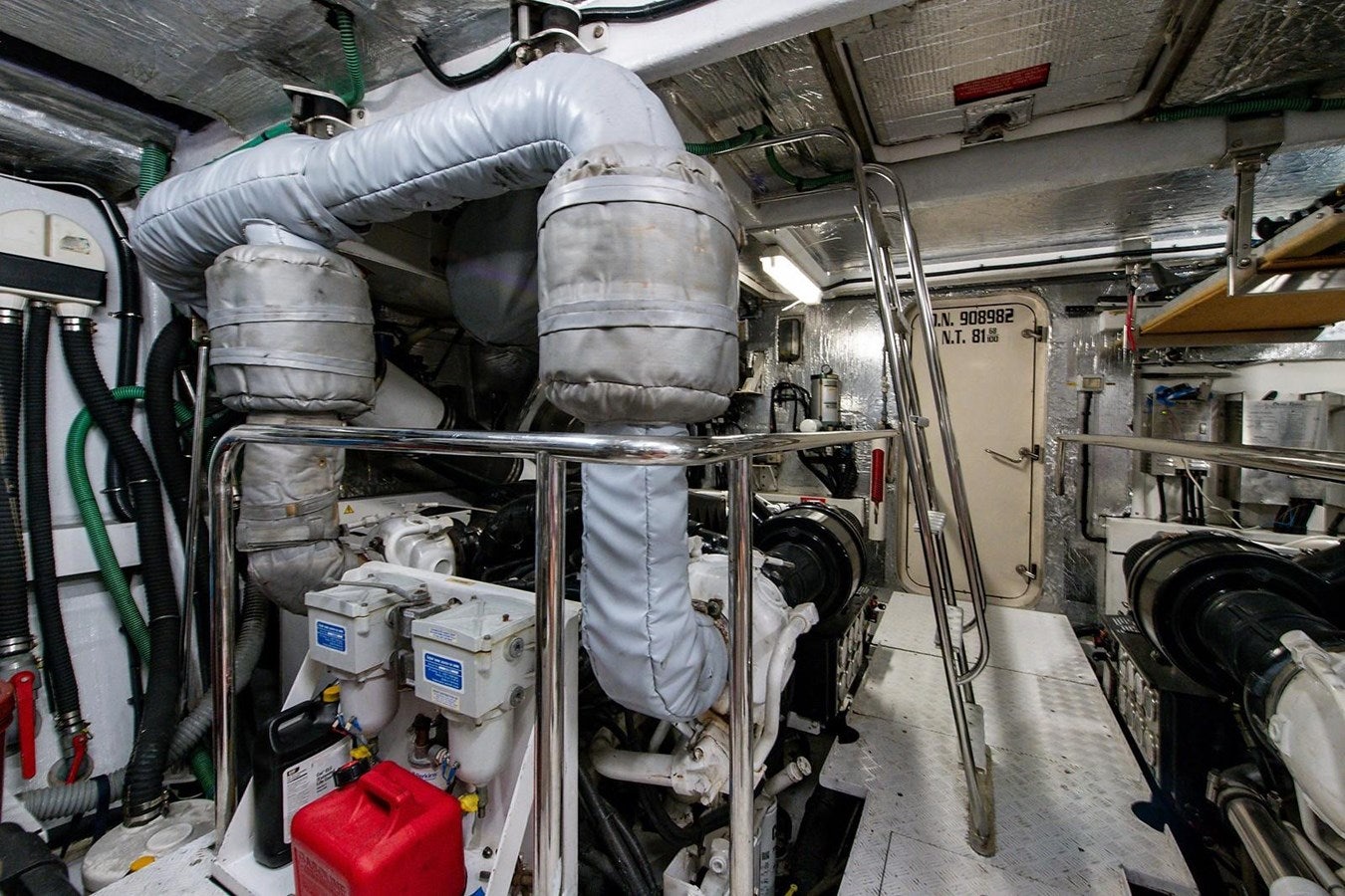 a room with machinery aboard 82 SUNSEEKER MANHATTAN  Yacht for Sale