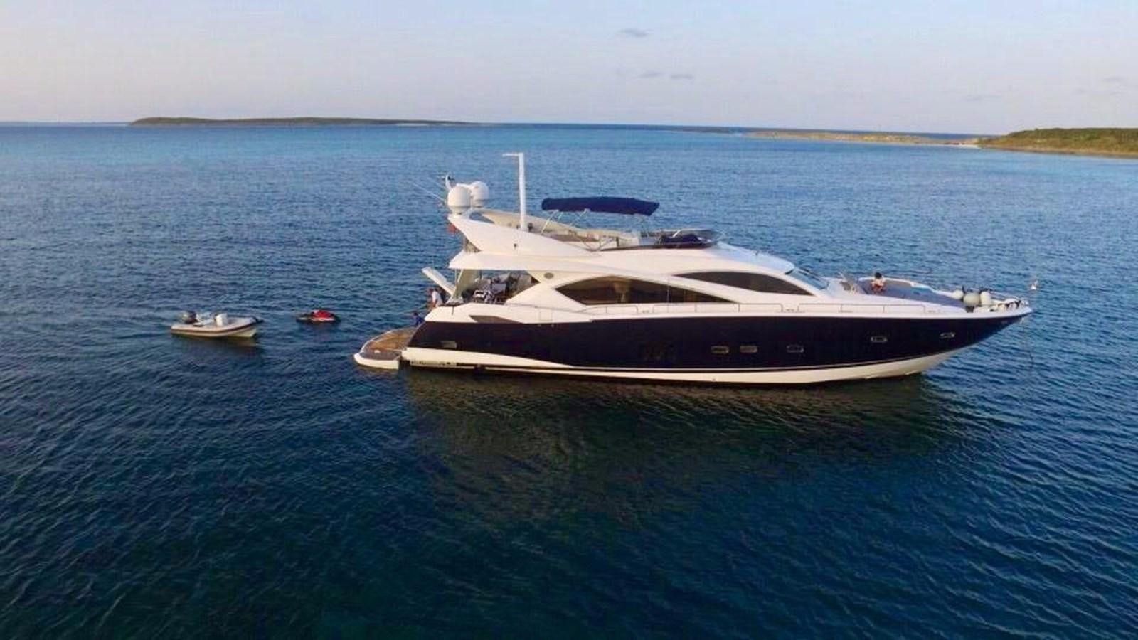 a boat in the water aboard 82 SUNSEEKER MANHATTAN  Yacht for Sale