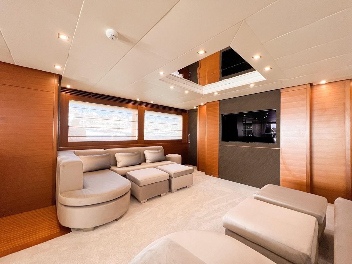 a room with a bed and a tv aboard MATSU Yacht for Sale