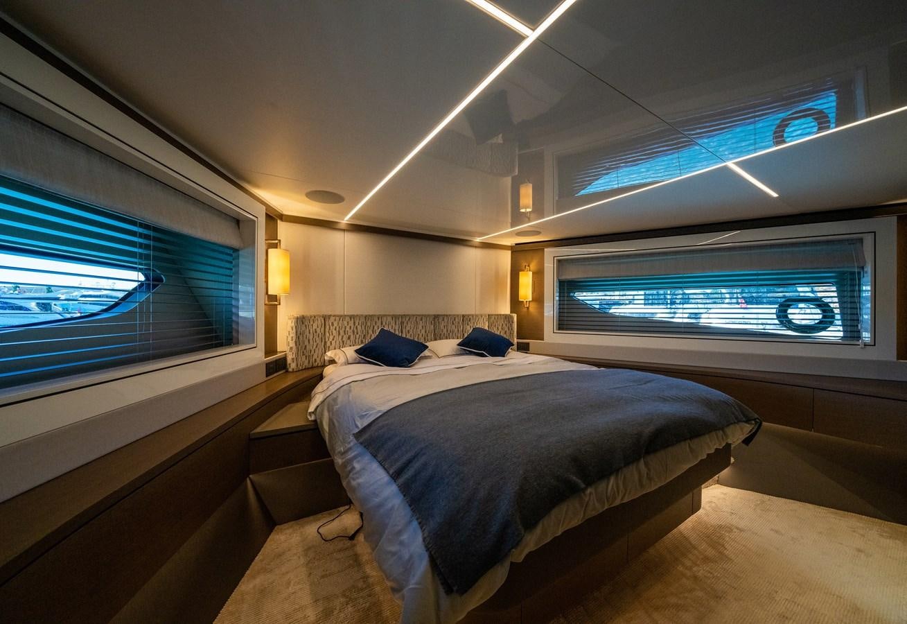 a room with two beds aboard BANDAZUL Yacht for Sale