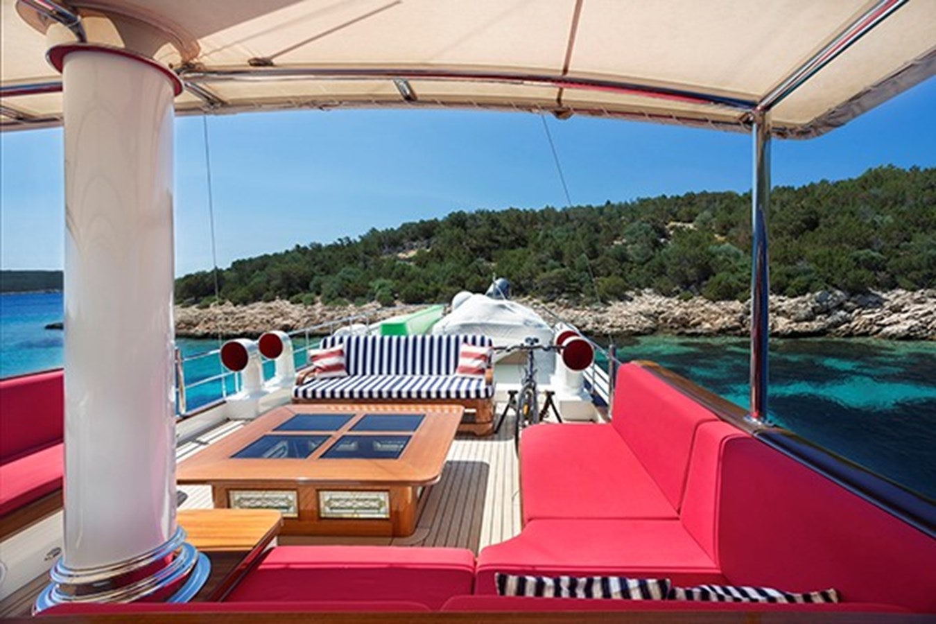 a boat on a body of water aboard DARWIN Yacht for Sale
