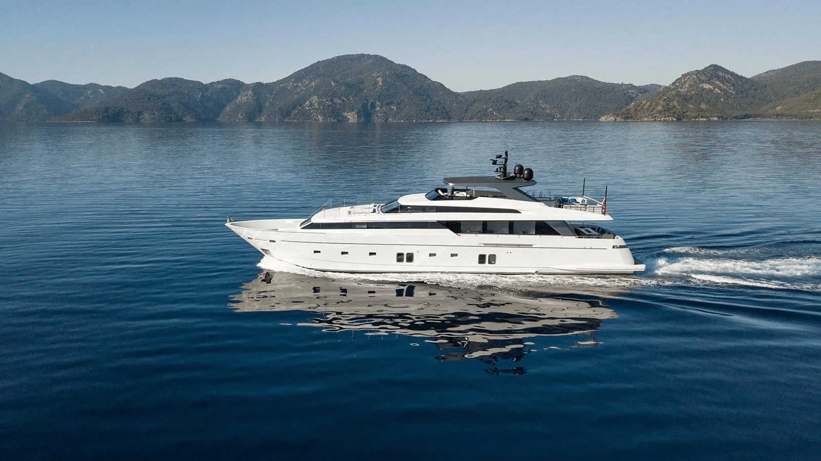 a white boat on the water aboard 2018 SANLORENZO SL118 #614 Yacht for Sale