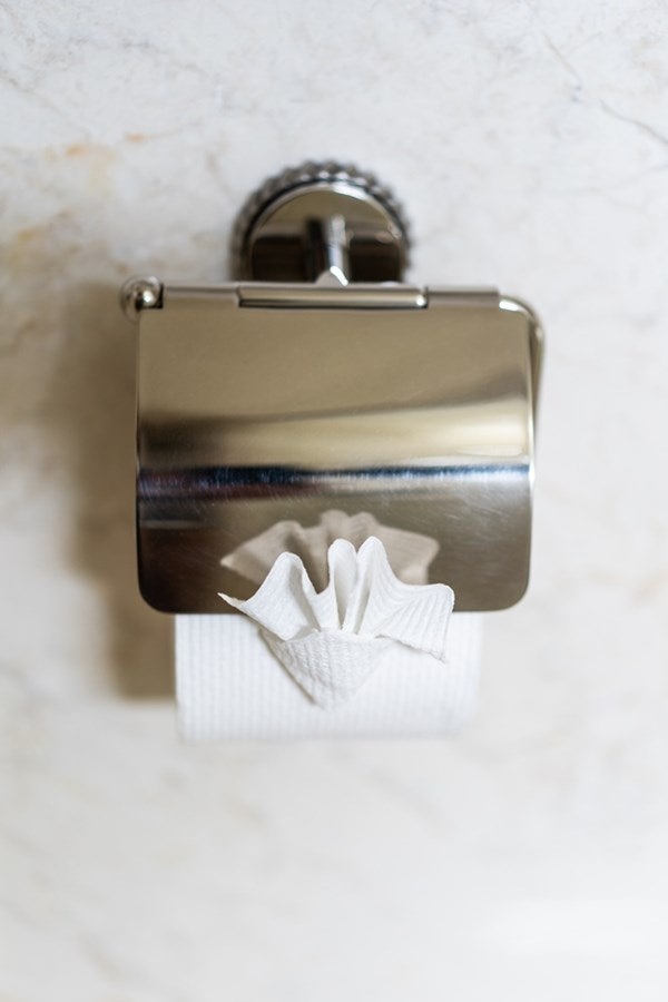 a silver lock on a white surface aboard SEA CLASS Yacht for Sale